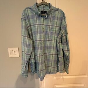Vineyard Vines Classic Fit Shirt in Blue and Green Performance 2XL